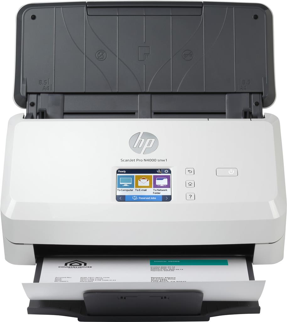 HP Scanjet Pro N4000 snw1 600 x 600 DPI Sheet-fed scanner Black, White A4