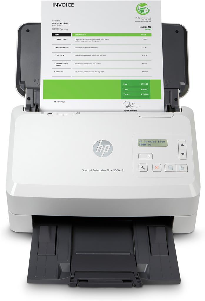 HP Scanjet Enterprise Flow 5000 s5 600 x 600 DPI Sheet-fed scanner White A4