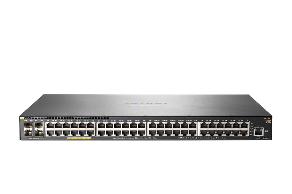 Hewlett Packard Enterprise Aruba 2930F 48G PoE+ 4SFP Managed L3 Gigabit Ethernet (10/100/1000) Gray 1U Power over Ethernet (PoE)