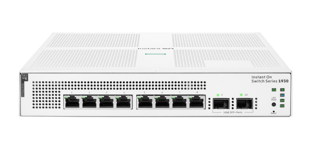 Hewlett Packard Enterprise Aruba Instant On 1930 Managed L2+ Gigabit Ethernet (10/100/1000) White 1U Power over Ethernet (PoE)