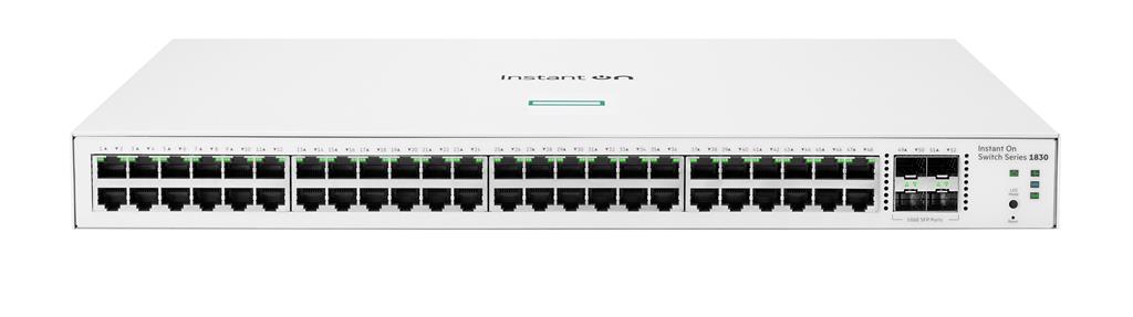 Hewlett Packard Enterprise Aruba Instant On 1830 48G 4SFP Managed L2 Gigabit Ethernet (10/100/1000) 1U