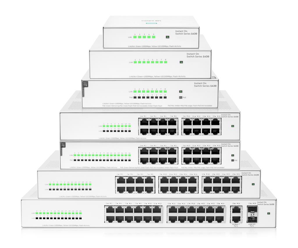 Hewlett Packard Enterprise Aruba Instant On 1430 8G Unmanaged L2 Gigabit Ethernet (10/100/1000) White