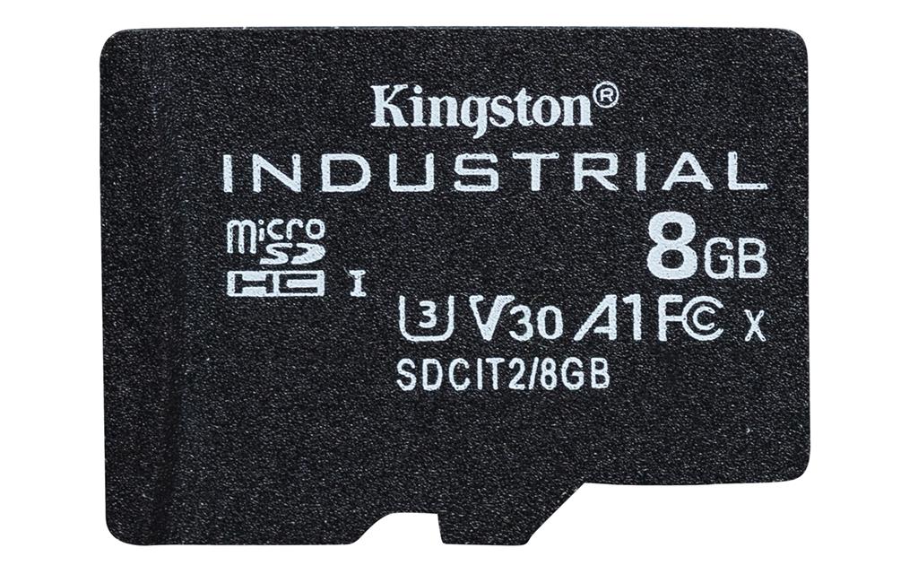 Kingston Technology Industrial memory card 8 GB MicroSDHC UHS-I Class 10
